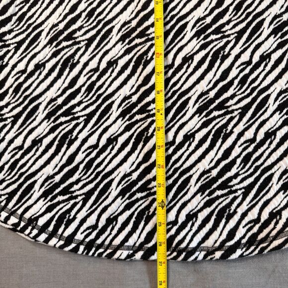 Ruby Rd Sweater Women's Small Zebra Animal Print 3/4 Zip Long Sleeve Pullover - Picture 9 of 10